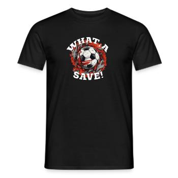 Balle de football - Quelle sauvegarde! - T-shirt homme - noir - Devant - AI Model Male 178 light (178cm)