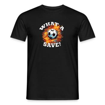 Balle de football - Quelle sauvegarde! - T-shirt homme - noir - Devant - AI Model Male 178 light (178cm)