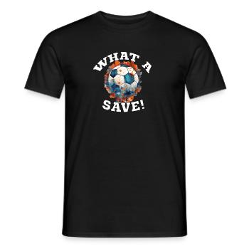 Balle de football - Quelle sauvegarde! - T-shirt homme - noir - Devant - AI Model Male 178 light (178cm)