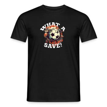 Balle de football - Quelle sauvegarde! - T-shirt homme - noir - Devant - AI Model Male 178 light (178cm)