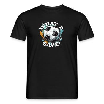 Balle de football - Quelle sauvegarde! - T-shirt homme - noir - Devant - AI Model Male 178 light (178cm)