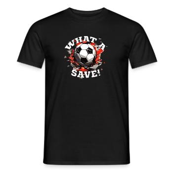 Balle de football - Quelle sauvegarde! - T-shirt homme - noir - Devant - AI Model Male 178 light (178cm)