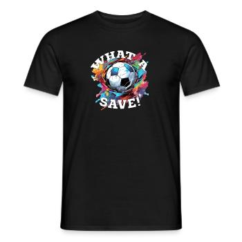 Balle de football - Quelle sauvegarde! - T-shirt homme - noir - Devant - AI Model Male 178 light (178cm)