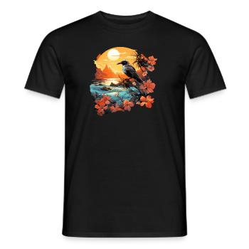 Tropical - Men's T-Shirt - black - Front - AI Model Male 178 light (178cm)