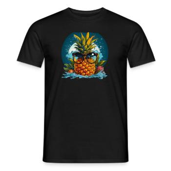 Ananas - Männer T-Shirt - Schwarz - Vorne - AI Model Male 178 light (178cm)