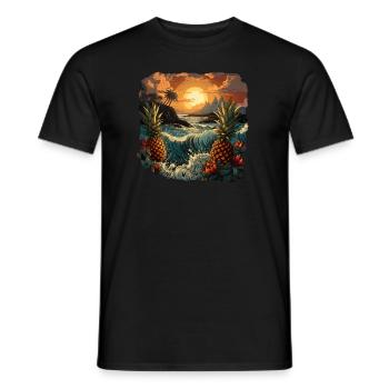 Ananas - Männer T-Shirt - Schwarz - Vorne - AI Model Male 178 light (178cm)