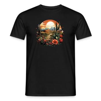 Cactus - Men's T-Shirt - black - Front - AI Model Male 178 light (178cm)