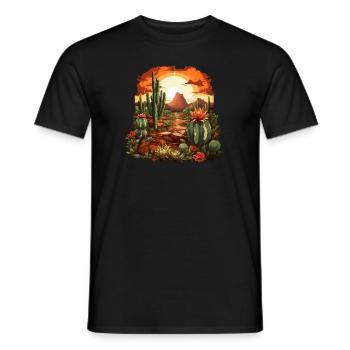 Cactus - Men's T-Shirt - black - Front - AI Model Male 178 light (178cm)