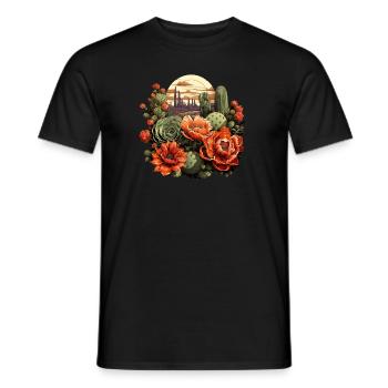 Cactus - Men's T-Shirt - black - Front - AI Model Male 178 light (178cm)
