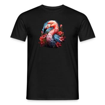 Flamingo - Männer T-Shirt - Schwarz - Vorne - AI Model Male 178 light (178cm)