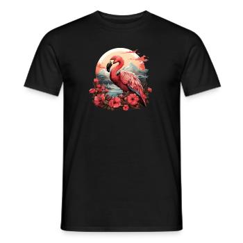 Flamingo - Männer T-Shirt - Schwarz - Vorne - AI Model Male 178 light (178cm)