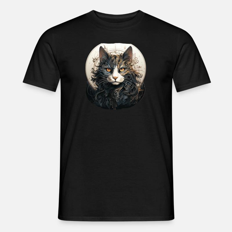 Katze - Männer T-Shirt - Schwarz