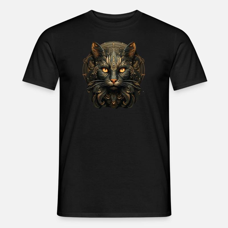 Katze - Männer T-Shirt - Schwarz