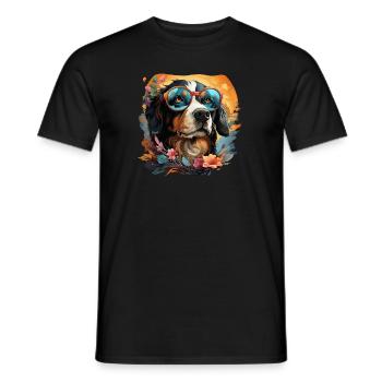 Dog - Men's T-Shirt - black - Front - AI Model Male 178 light (178cm)