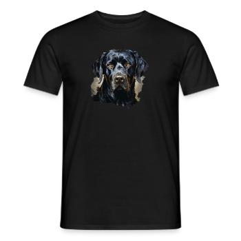 Hund - Männer T-Shirt - Schwarz - Vorne - AI Model Male 178 light (178cm)