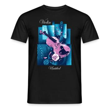 Geigen-Ästhetik - Männer T-Shirt - Schwarz - Vorne - AI Model Male 178 light (178cm)