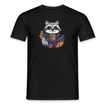 Raton laveur - Style Kawaii - T-shirt homme - noir - Devant - AI Model Male 178 light (178cm)