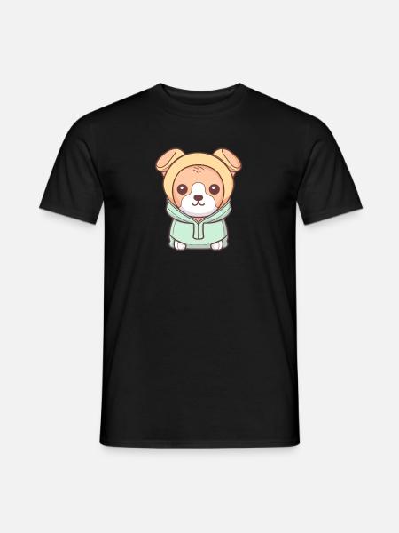 Dog - Kawaii Style - Men's T-Shirt - black