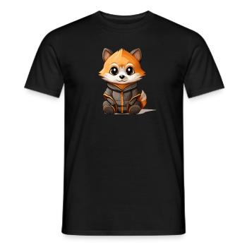 Raton laveur - Style Kawaii - T-shirt homme - noir - Devant - AI Model Male 178 light (178cm)