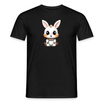 Bunny - Kawaii Style - Men's T-Shirt - black - Front - AI Model Male 178 light (178cm)