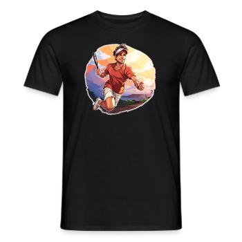 Joueur de tennis - Illustration - T-shirt homme - noir - Devant - AI Model Male 178 light (178cm)