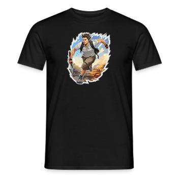 Joueur de tennis - Illustration - T-shirt homme - noir - Devant - AI Model Male 178 light (178cm)