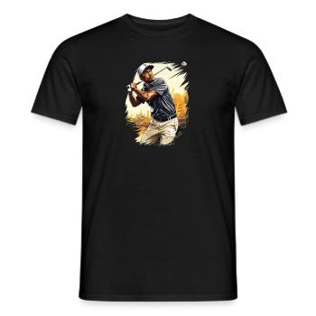 Golf Spieler - Illustration - Männer T-Shirt - Schwarz - Vorne - AI Model Male 178 light (178cm)