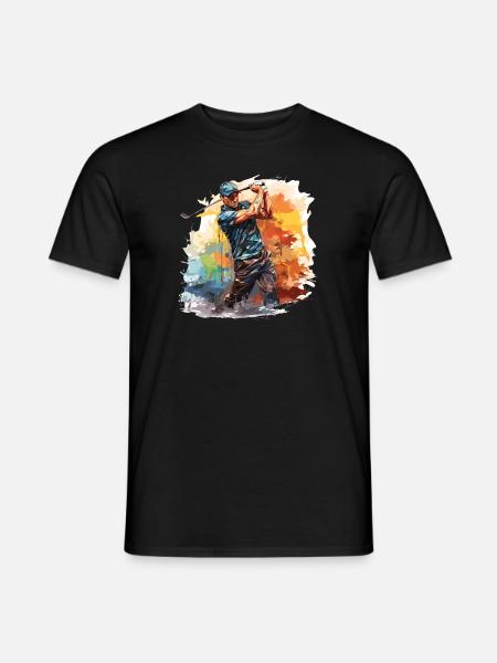 Golf Player - Illustration - Men's T-Shirt - black