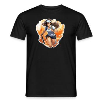 Joueur de tennis - illustration - T-shirt homme - noir - Devant - AI Model Male 178 light (178cm)