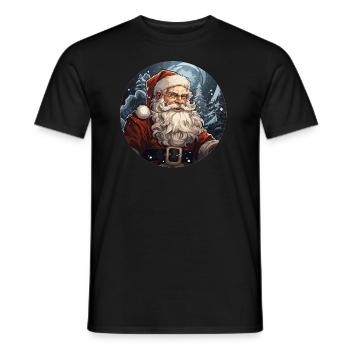 Santa Claus - illustration - Men's T-Shirt - black - Front - AI Model Male 178 light (178cm)