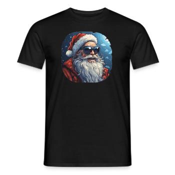Père Noël - illustration - T-shirt homme - noir - Devant - AI Model Male 178 light (178cm)