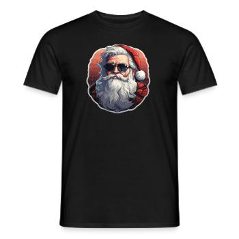 Père Noël - illustration - T-shirt homme - noir - Devant - AI Model Male 178 light (178cm)