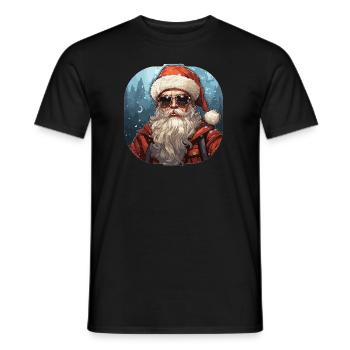 Père Noël - illustration - T-shirt homme - noir - Devant - AI Model Male 178 light (178cm)