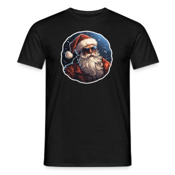 Santa Claus - illustration - Men's T-Shirt - black - Front - AI Model Male 178 light (178cm)