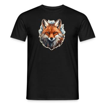 Fuchs - Illustration - Männer T-Shirt - Schwarz - Vorne - AI Model Male 178 light (178cm)