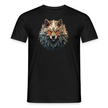 Wolf - Illustration - Männer T-Shirt - Schwarz - Vorne - AI Model Male 178 light (178cm)
