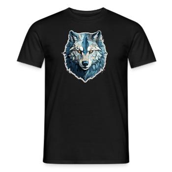 Wolf - Illustration - Männer T-Shirt - Schwarz - Vorne - AI Model Male 178 light (178cm)