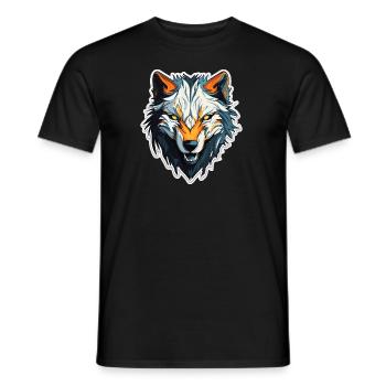 Wolf - Illustration - Männer T-Shirt - Schwarz - Vorne - AI Model Male 178 light (178cm)