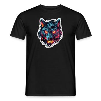 Wolf - Illustration - Männer T-Shirt - Schwarz - Vorne - AI Model Male 178 light (178cm)