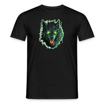 Wolf - Illustration - Männer T-Shirt - Schwarz - Vorne - AI Model Male 178 light (178cm)