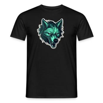 Wolf - Illustration - Männer T-Shirt - Schwarz - Vorne - AI Model Male 178 light (178cm)