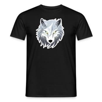 Wolf - Illustration - Männer T-Shirt - Schwarz - Vorne - AI Model Male 178 light (178cm)