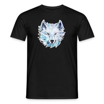 Wolf - Illustration - Männer T-Shirt - Schwarz - Vorne - AI Model Male 178 light (178cm)