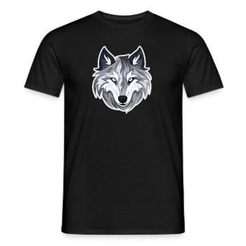 Wolf - Illustration - Männer T-Shirt - Schwarz - Vorne - AI Model Male 178 light (178cm)
