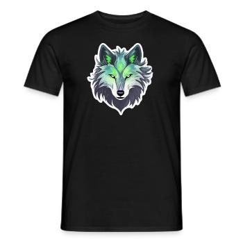 Wolf - Illustration - Männer T-Shirt - Schwarz - Vorne - AI Model Male 178 light (178cm)