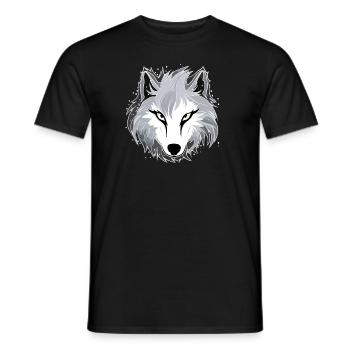 Wolf - Illustration - Männer T-Shirt - Schwarz - Vorne - AI Model Male 178 light (178cm)