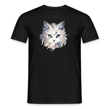 Chat - illustration - T-shirt homme - noir - Devant - AI Model Male 178 light (178cm)