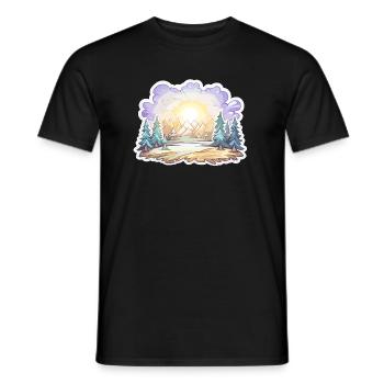 Paysage - Illustration - T-shirt homme - noir - Devant - AI Model Male 178 light (178cm)