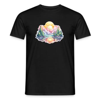 Paysage - Illustration - T-shirt homme - noir - Devant - AI Model Male 178 light (178cm)