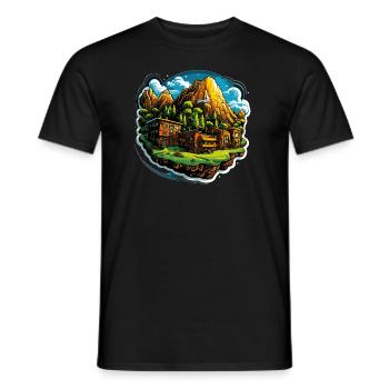 Paysage - Illustration - T-shirt homme - noir - Devant - AI Model Male 178 light (178cm)